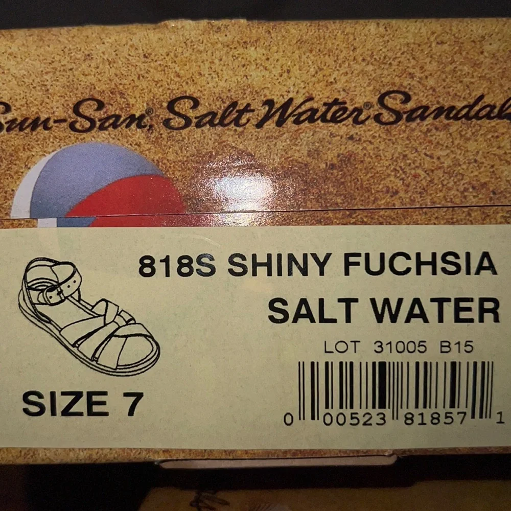 AUTH NIB Salt Water the Original Sandal Toddler Little Kids SHINY FUCHSIA